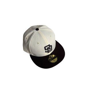 New Era San Diego Padres Two Tone Cream & Brown 59Fifty Fitted Baseball Cap 7 1/